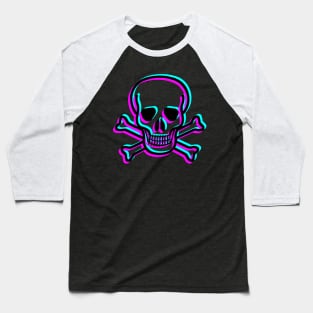 Skull Color Baseball T-Shirt